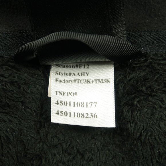 The North Face Plush Osito 2 Full Zip Jacket in Black Size Medium - Picture 8 of 9